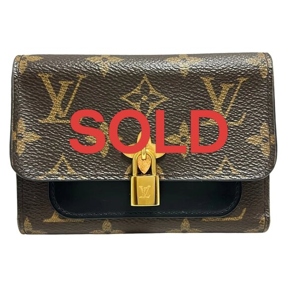 LOUIS VUITTON Portefeuille Flower Compact Noir Monogram - 360-061325 - Picture 1 of 9